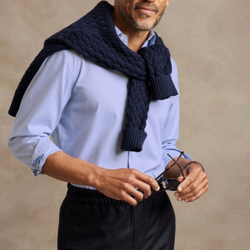 banana republic grant fit dress shirt in blue and gray (bundle!)